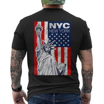 New York City Statue Of Liberty Shirts Cool New York City Men's T-shirt Back Print - Thegiftio UK