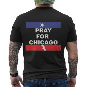 Nice Pray For Chicago Chicao Shooting Men's T-shirt Back Print - Seseable