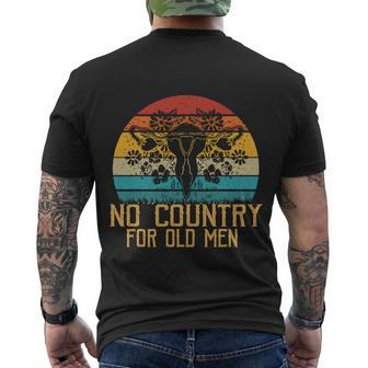 No Country For Old Men Uterus Feminist Women Rights Men's Crewneck Short Sleeve Back Print T-shirt - Monsterry