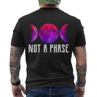 Not A Phase Bi Pride Bisexual Men's Crewneck Short Sleeve Back Print T-shirt - Monsterry AU