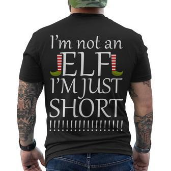 Im Not An Elf Im Just Short Christmas Men's T-shirt Back Print - Thegiftio UK