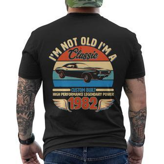 Not Old Im A Classic 1982 Car Lovers 40Th Birthday Men's T-shirt Back Print - Thegiftio UK
