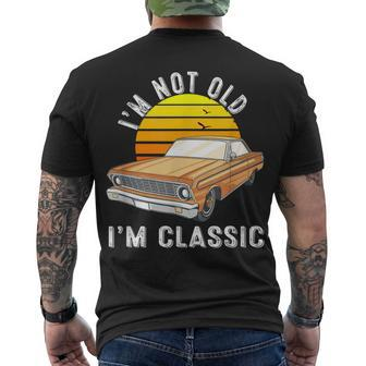 Im Not Old Im Classic Vintage Retro Sunset Birthday Car Men's T-shirt Back Print - Thegiftio UK