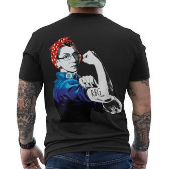 Notorious Rbg Ruth Bader Ginsburg Strong Tshirt Men's Crewneck Short Sleeve Back Print T-shirt - Monsterry DE