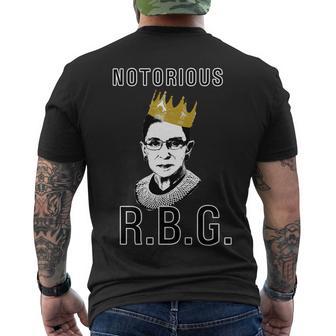 Notorious Rbg Ruth Bader Ginsburg Tshirt Men's Crewneck Short Sleeve Back Print T-shirt - Monsterry DE