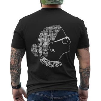Notorious Rbg Shirt Ruth Bader Ginsburg Quotes Feminist Gift Men's Crewneck Short Sleeve Back Print T-shirt - Monsterry