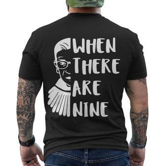 Notorious Rbg When There Are Nine Men's Crewneck Short Sleeve Back Print T-shirt - Monsterry DE