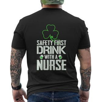 Nurse Beer Lovers Funny St Patricks Day Men's Crewneck Short Sleeve Back Print T-shirt - Monsterry