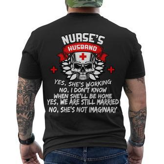 Nurses Husband Tshirt Men's Crewneck Short Sleeve Back Print T-shirt - Monsterry AU