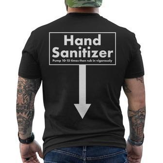 Offensive Hand Sanitizer Joke Tshirt Men's Crewneck Short Sleeve Back Print T-shirt - Monsterry CA