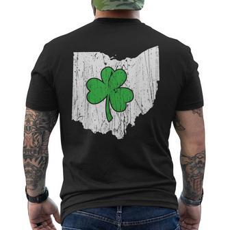 Ohio State St Patricks Day Ohio Green Shamrock Men's T-shirt Back Print - Thegiftio UK