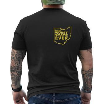 Ohio Worst State Ever Men's T-shirt Back Print - Thegiftio UK