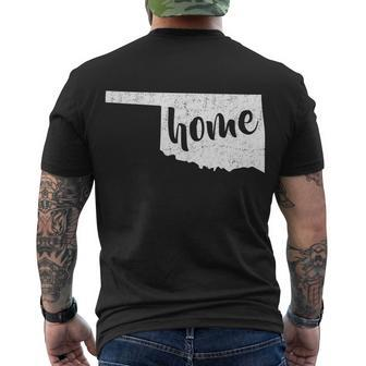 Oklahoma Home State Men's Crewneck Short Sleeve Back Print T-shirt - Monsterry
