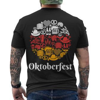 Oktoberfest Holiday Flag Mash Up Tshirt Men's Crewneck Short Sleeve Back Print T-shirt - Monsterry AU