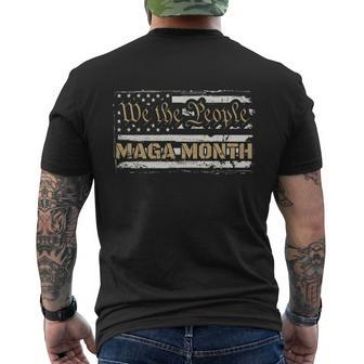 Old Happy Maga Month Patriotic We The People Men's Crewneck Short Sleeve Back Print T-shirt - Monsterry DE
