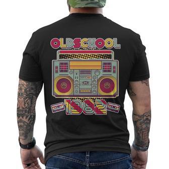 Oldschool Boombox 1982 40Th Birthday Men's Crewneck Short Sleeve Back Print T-shirt - Monsterry