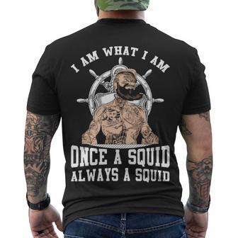 Once A Squid Men's Crewneck Short Sleeve Back Print T-shirt - Monsterry