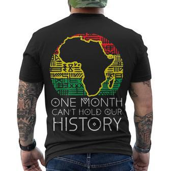 One Month Cant Hold Our History Pan African Black History Men's T-shirt Back Print - Thegiftio UK