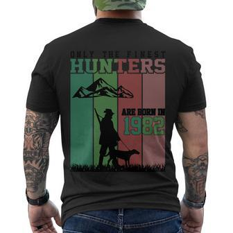 Only The Finest Hunters Are Born In 1982 Halloween Quote Men's Crewneck Short Sleeve Back Print T-shirt - Monsterry