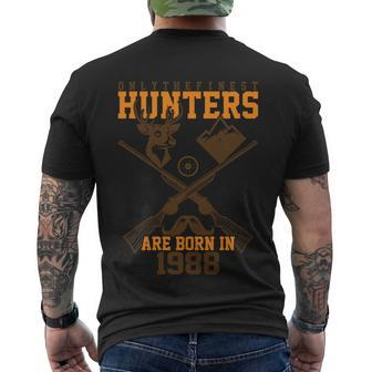 Only The Finest Hunters Are Born In 1988 Halloween Quote Men's Crewneck Short Sleeve Back Print T-shirt - Monsterry DE