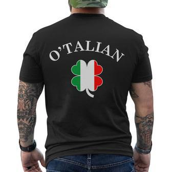 Otalian Italian Irish Shamrock St Patricks Day Tshirt Men's Crewneck Short Sleeve Back Print T-shirt - Monsterry DE
