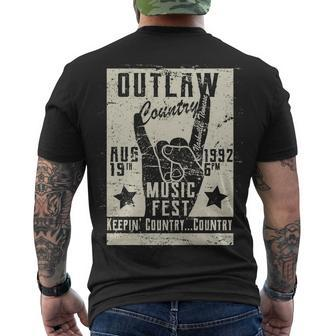 Outlaw Country Music Fest Nashville Men's Crewneck Short Sleeve Back Print T-shirt - Monsterry DE