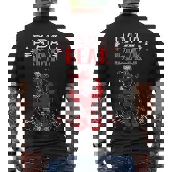 Papa Bear Christmas Santa Family Matching Pajamas Men's Crewneck Short Sleeve Back Print T-shirt - Monsterry