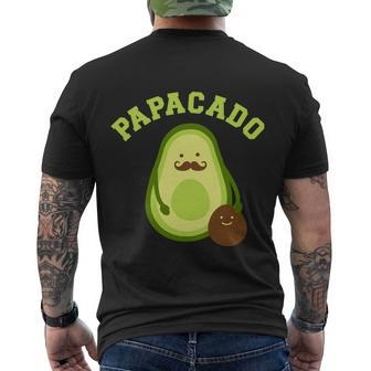 Papacado Funny Gift For New Dad Or Daddy Announcement Gift Men's Crewneck Short Sleeve Back Print T-shirt - Monsterry