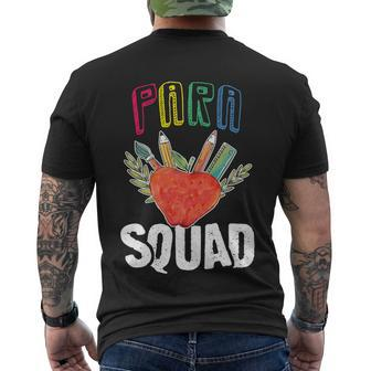 Paraprofessional Squad Para Squad Special Ed Teacher Great Gift Men's Crewneck Short Sleeve Back Print T-shirt - Monsterry AU