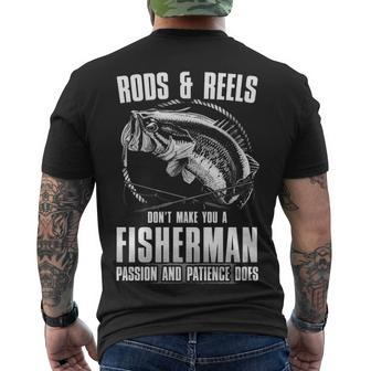 Passion & Patience Makes You A Fisherman Men's Crewneck Short Sleeve Back Print T-shirt - Seseable