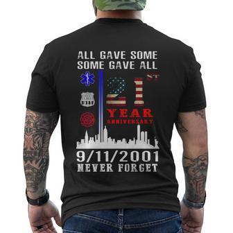 Patriot Day 911 We Will Never Forget Tshirtall Gave Some Some Gave All Patriot V2 Men's T-shirt Back Print - Thegiftio UK