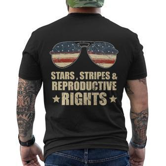 Patriotic 4Th Of July Stars Stripes And Reproductive Rights Funny Gift V2 Men's Crewneck Short Sleeve Back Print T-shirt - Monsterry
