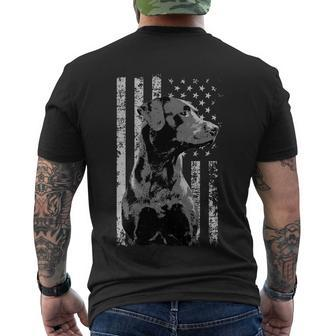 Patriotic Usa Flag Black Labrador Gift For Lab Owners Cute Gift Men's Crewneck Short Sleeve Back Print T-shirt - Monsterry UK