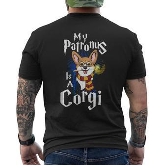 My Patronus Is Corgi Corgi For Corgi Lovers Corgis Men's Back Print T-shirt | Mazezy