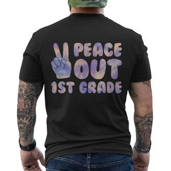 Peace Out 1St Grade 2022 Graduate Happy Last Day Of School Gift Men's Crewneck Short Sleeve Back Print T-shirt - Monsterry