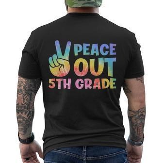 Peace Out 5Th Grade 2022 Graduate Happy Last Day Of School Funny Gift Men's Crewneck Short Sleeve Back Print T-shirt - Monsterry AU