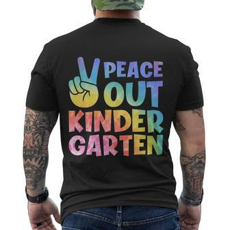 Peace Out Kindergarten Grade 2022 Happy Last Day Of School Gift Men's Crewneck Short Sleeve Back Print T-shirt - Monsterry