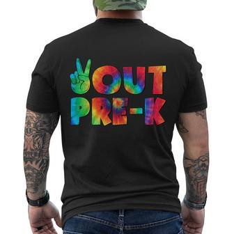 Peace Out Prefunny Giftk Graduation Tie Dye Happy Last Day Of School Gift Men's Crewneck Short Sleeve Back Print T-shirt - Monsterry