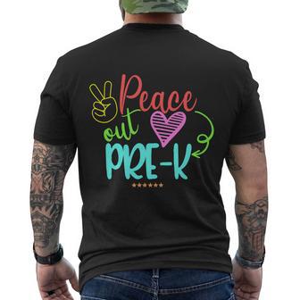 Peace Out Prek Graphic Plus Size Shirt For Teacher Female Male Kids Men's Crewneck Short Sleeve Back Print T-shirt - Monsterry DE