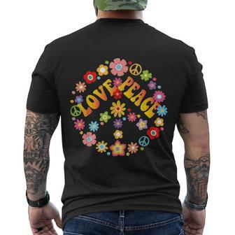 Peace Sign Love 60S 70S Tie Dye Hippie Costume Men's T-shirt Back Print - Thegiftio UK