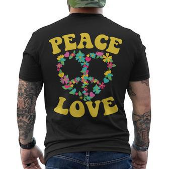 Peace Sign Love 60S 70S Tie Dye Hippie Halloween Costume V7 Men's T-shirt Back Print - Seseable