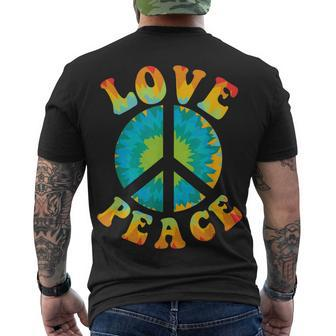 Peace Sign Love 60S 70S Tie Dye Hippie Halloween Costume V9 Men's T-shirt Back Print - Seseable