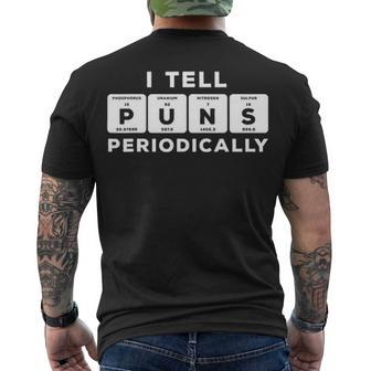 Periodic Table I Tell Puns Periodically Men's T-shirt Back Print - Thegiftio UK