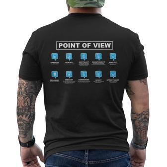 Philosophy Points Of View Glass Half Full Or Half Empty Joke Men's Crewneck Short Sleeve Back Print T-shirt - Monsterry AU
