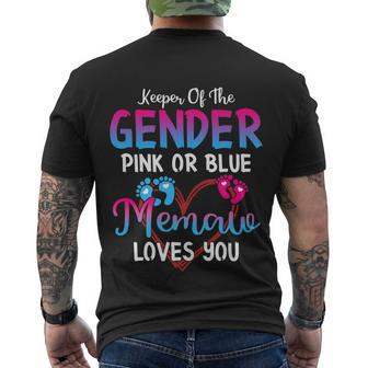 Pink Or Blue Memaw Loves You Keeper Of The Gender Gift Men's Crewneck Short Sleeve Back Print T-shirt - Monsterry CA