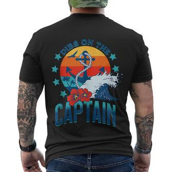 Pontoon Boat Captain Dibs On The Captain Men's T-shirt Back Print - Thegiftio UK