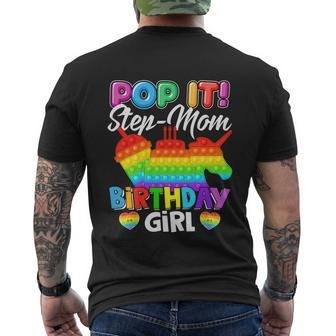 Pop It Stepmom Birthday Girl Fidget Funny Men's Crewneck Short Sleeve Back Print T-shirt - Monsterry