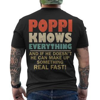 Poppi Knows Everything Vintage Men's T-shirt Back Print - Thegiftio UK