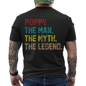 Poppy The Man The Myth The Legend Men's Crewneck Short Sleeve Back Print T-shirt - Monsterry DE