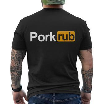 Porkrub Pork Rub Funny Bbq Smoker & Barbecue Grilling Men's Crewneck Short Sleeve Back Print T-shirt - Monsterry DE